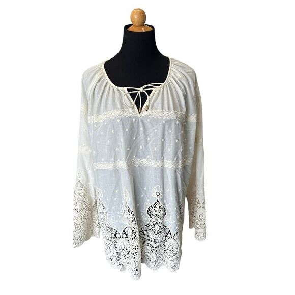 ZIMMERMANN CREAM LACE BLOUSE BOHO SIZE 1 IMMACULATE - Picture 2 of 12